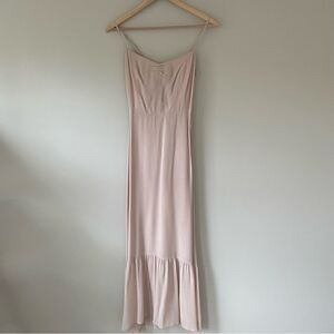 Reformation Full Length Dress Tan Nude color Worn Once size 2